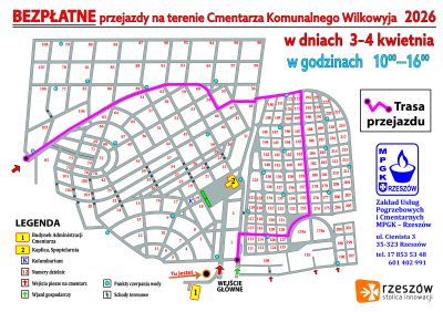 grafika przedstawiająca plan cmentarza