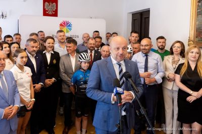 zdjęcie z konferencji prasowej Rzesz&oacute;w Europejskim Miastem Sportu 2026, fot. Grzegorz Bukała, Urząd Miasta Rzeszowa