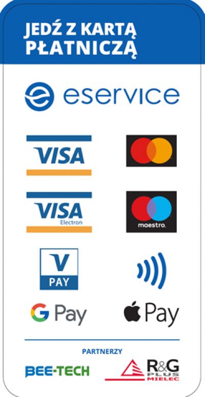 Oznakowanie autobus&oacute;w, w kt&oacute;rych można płacić zbliżeniowo za przejazd