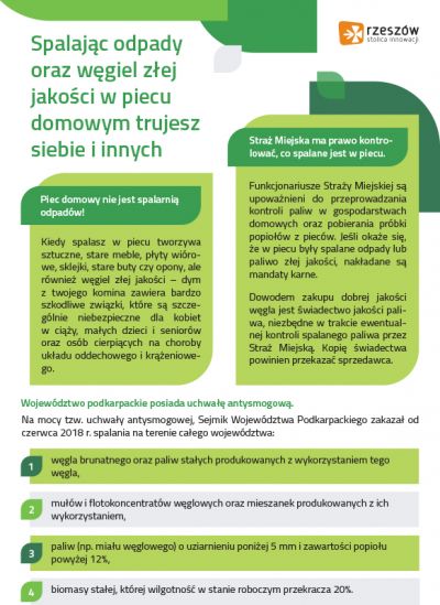 Ulotka dotycząca wymiany pieców