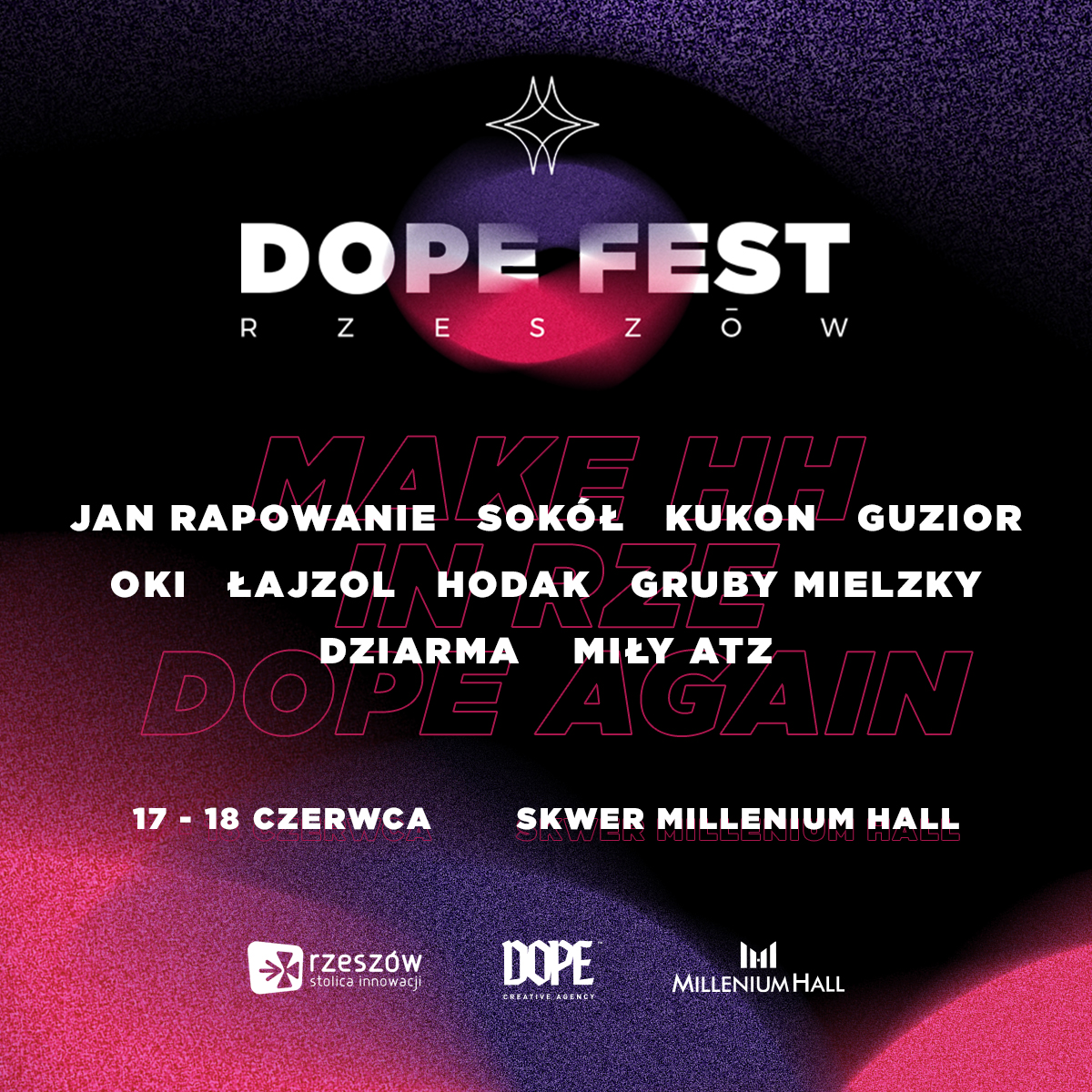Grafika promująca DOPE FEST RZESZ&Oacute;W