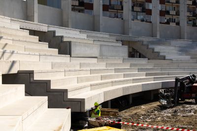 zdjęcie z terenu budowy Podkarpackiego Centrum Lekkoatletycznego w Rzeszowie, fot. Grzegorz Bukała, Urząd Miasta Rzeszowa