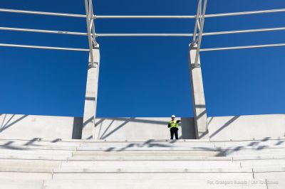 zdjęcie z terenu budowy Podkarpackiego Centrum Lekkoatletycznego w Rzeszowie, fot. Grzegorz Bukała, Urząd Miasta Rzeszowa