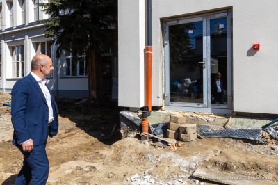 zdjęcie z prac budowlanych w Zespole Szk&oacute;ł Elektronicznych przy ul. Hetmańskiej w Rzeszowie, fot. Grzegorz Bukała, Urząd Miasta Rzeszowa