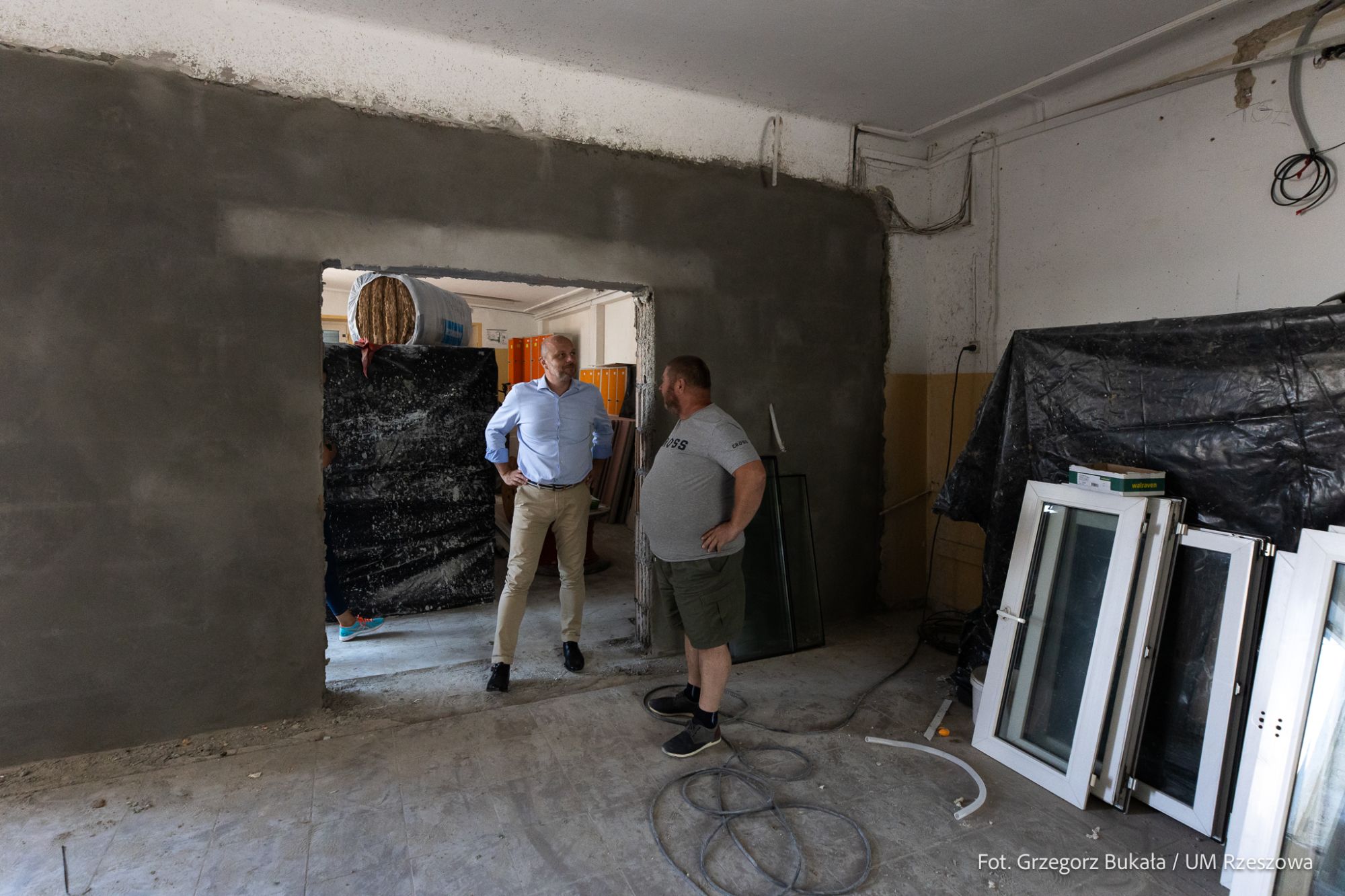 zdjęcie z rozbudowy budynku rzeszowskiej Szkoły Podstawowej nr 21 przy ul. Miodowej, fot. Grzegorz Bukała, Urząd Miasta Rzeszowa