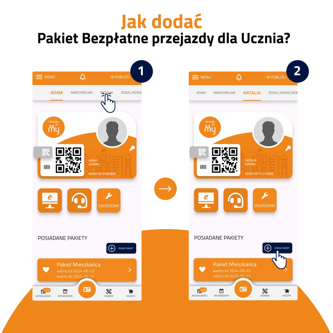 grafika z informacja aktywacji nowego pakietu w aplikacji - Rzeszów To MY 2.0