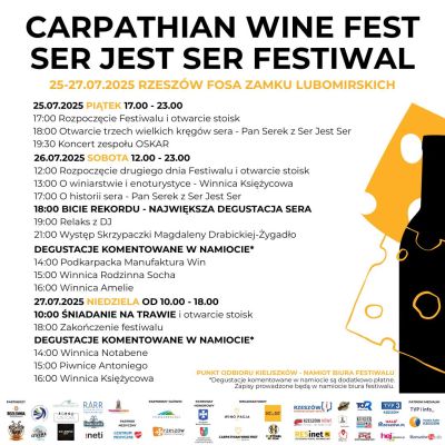 plakat wydarzenia CARPATHIAN WINE FEST - SER JEST SER FESTIWAL
