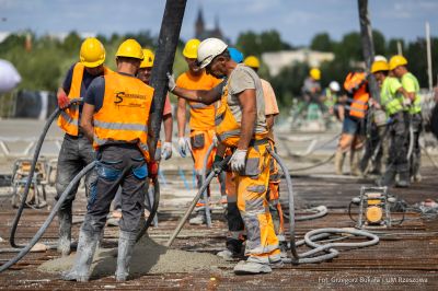 zdjęcie z terenu budowy Wisłokostrady, fot. Grzegorz Bukała, Urząd Miasta Rzeszowa