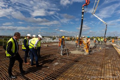 zdjęcie z terenu budowy Wisłokostrady, fot. Grzegorz Bukała, Urząd Miasta Rzeszowa