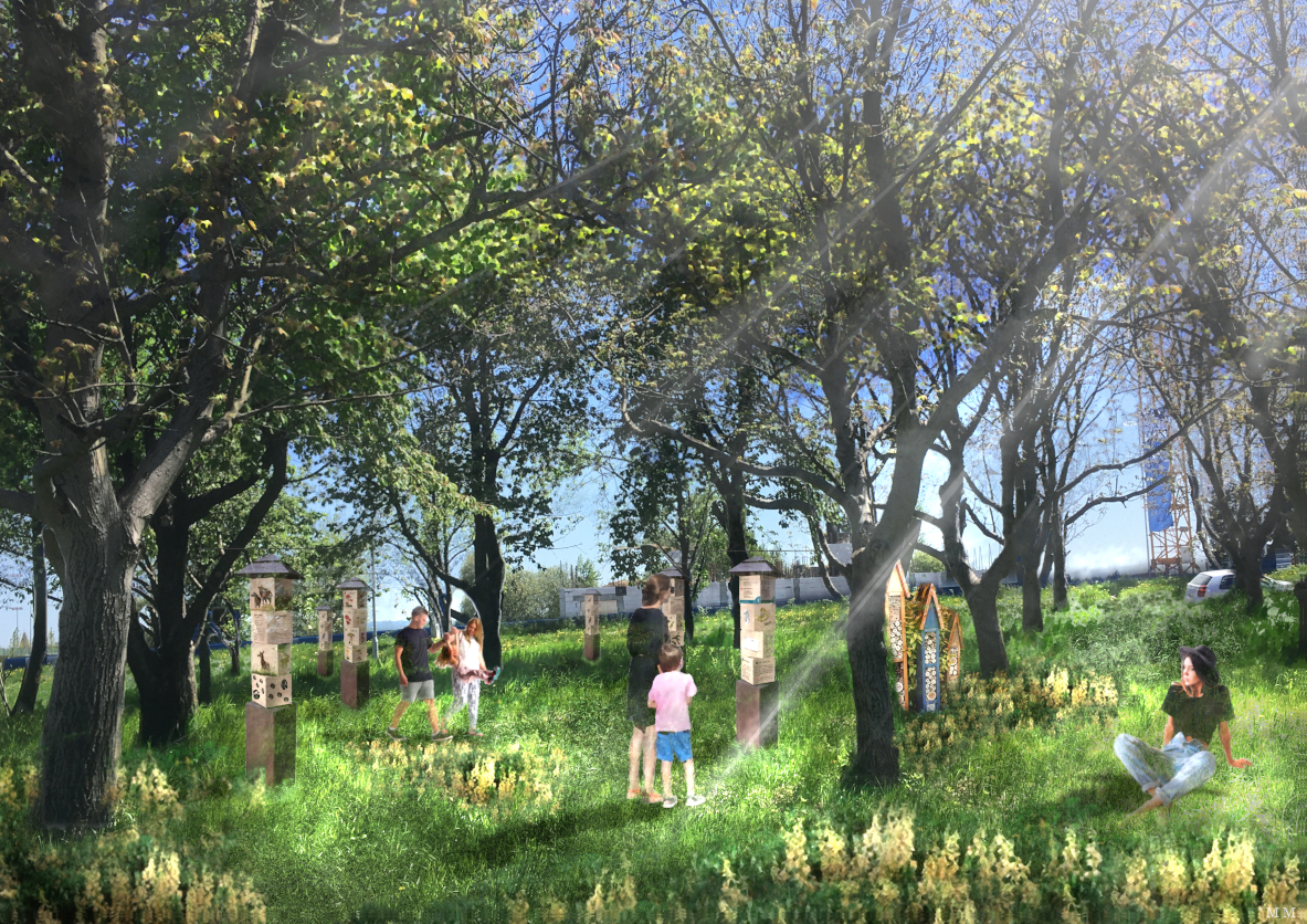 Wizualizacja parku przy ul. Błogosławionej Karoliny w Rzeszowie Materiały graficzne: Zarząd Zieleni Miejskiej w Rzeszowie