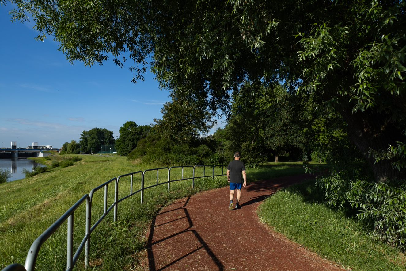 Zdjęcie ścieżki biegowej na Bulwarach w Rzeszowie. Autorem zdjęć jest Grzegorz Bukała/Urząd Miasta Rzeszowa a