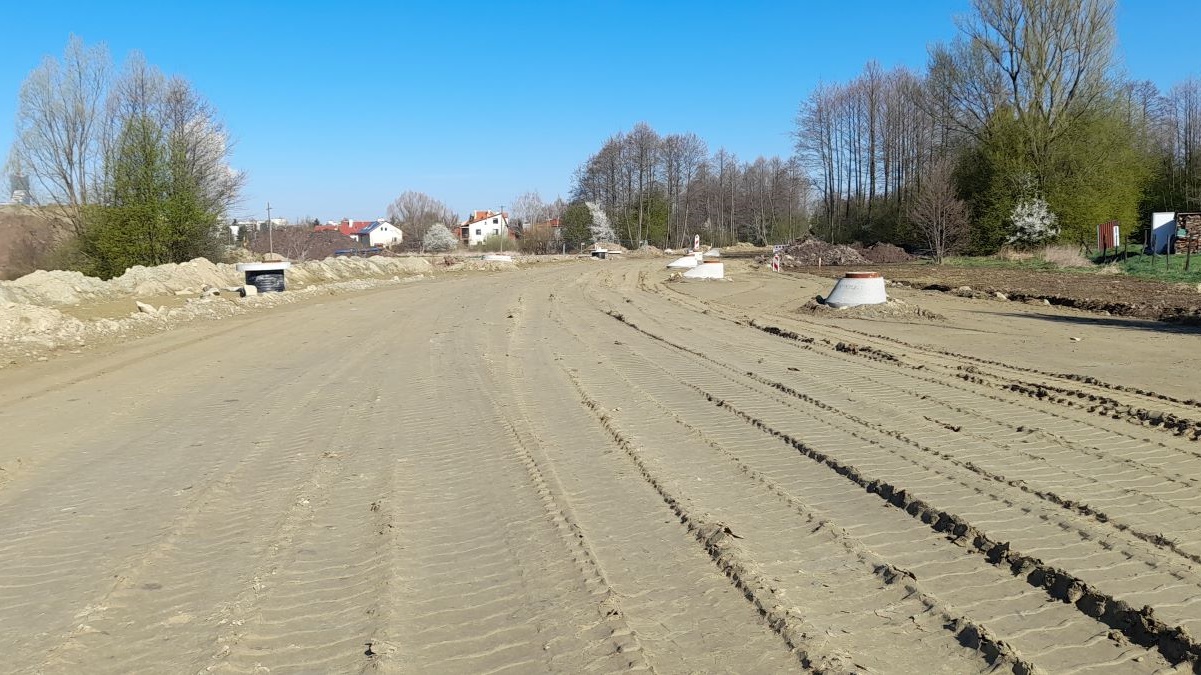 zdjęcie z budowy połączenia al. Krzyżanowskiego z ul. Wieniawskiego w Rzeszowie, fot. Miejski Zarząd Dr&oacute;g w Rzeszowie