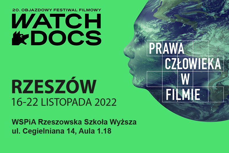 Grafika promująca Festiwal Watch Docs