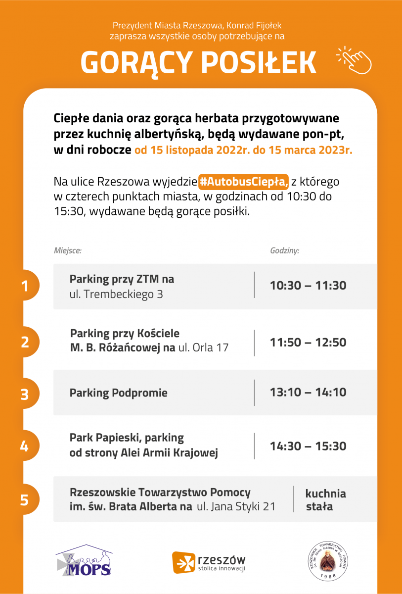 Grafika promująca akcję pn. Autobus ciepła