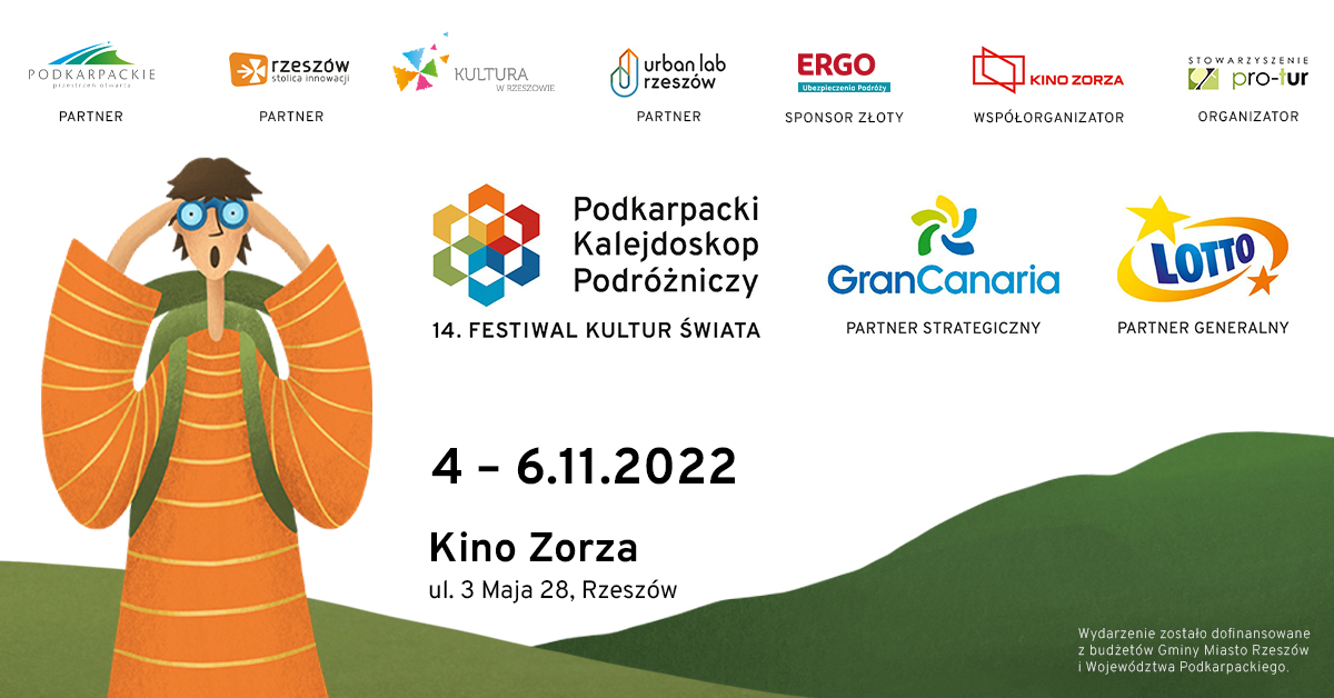 Grafika promujaca wydarzenie pn. 14. Podkarpacki Kalejdoskop Podr&oacute;żniczy