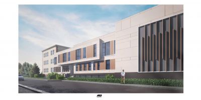 Wizualizacja planowanej inwestycji - rozbudowa Szkoły Podstawowej nr 13 na Staromieściu | ARP Manecki