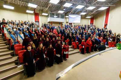 Uroczysta inauguracja roku akademickiego w WSIiZ | fot. Piotr Kordyś/studio Bluecherry/WSIiZ.