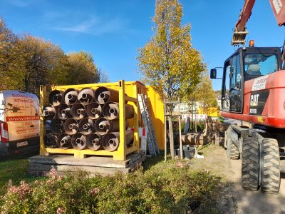 Zdjęcie ilustrujące zakres prac przy magistrali kanalizacyjnej osiedla Baranówka