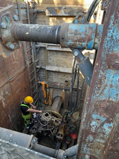 Zdjęcie ilustrujące zakres prac przy magistrali kanalizacyjnej osiedla Baranówka