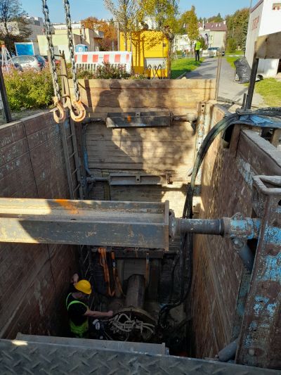 Zdjęcie ilustrujące zakres prac przy magistrali kanalizacyjnej osiedla Baranówka