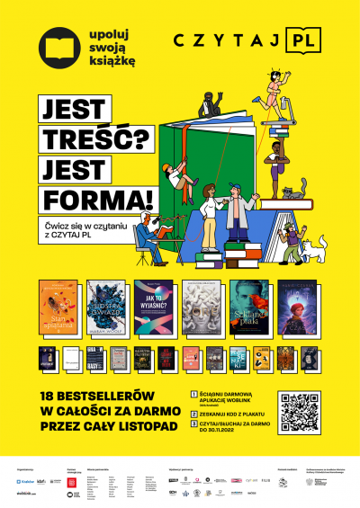 Plakat  promujący pn. Czytaj PL - największą tego typu akcję w Polsce promującą czytelnictwo