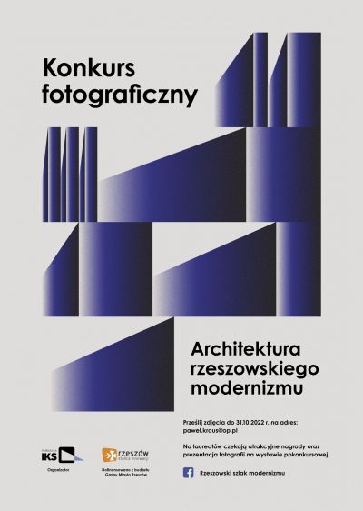 Grafika promująca wydarzenie pn. Architektura rzeszowskiego modernizmu