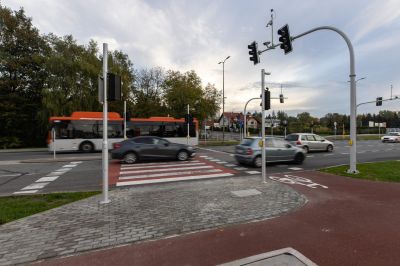 Zdjęcie ilustrujące inwestycję na przebudowanym skrzyżowaniu | Fot. Grzegorz Bukała/Urząd Miasta Rzeszowa