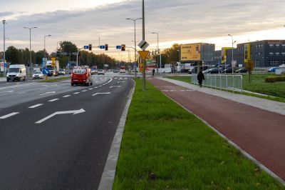 Zdjęcie ilustrujące inwestycję na przebudowanym skrzyżowaniu | Fot. Grzegorz Bukała/Urząd Miasta Rzeszowa