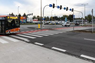 Zdjęcie ilustrujące inwestycję na przebudowanym skrzyżowaniu | Fot. Grzegorz Bukała/Urząd Miasta Rzeszowa