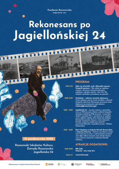 Plakat promujący wydarzenie pn. Rekonesans po Jagiellońskiej 24