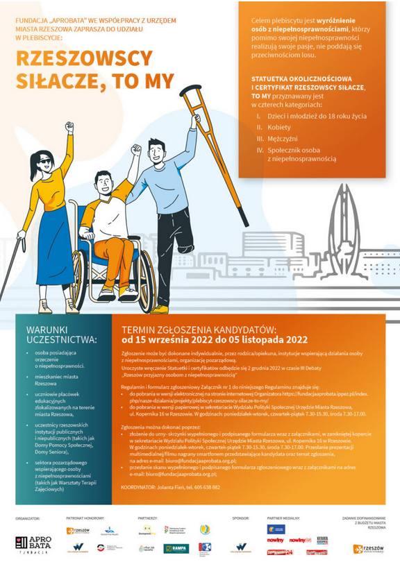 Grafika promująca wydarzenie pn. PLEBISCYT Rzeszowscy Siłacze, to MY