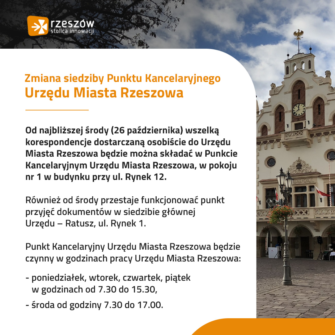 Zmiana siedziby Punktu Kancelaryjnego