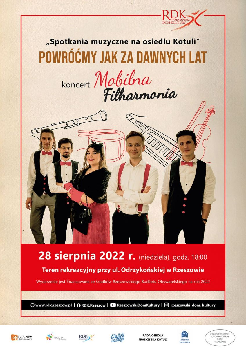 Grafika promująca organizowane wydarzenia | zakończenie wakacji