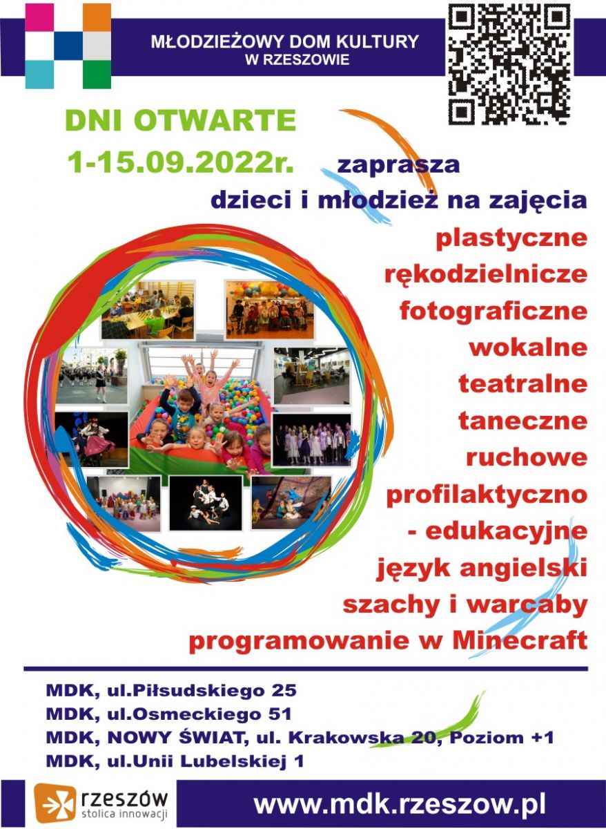 Plakat promujący ofertę | Młodzieżowy Dom Kultury w Rzeszowie
