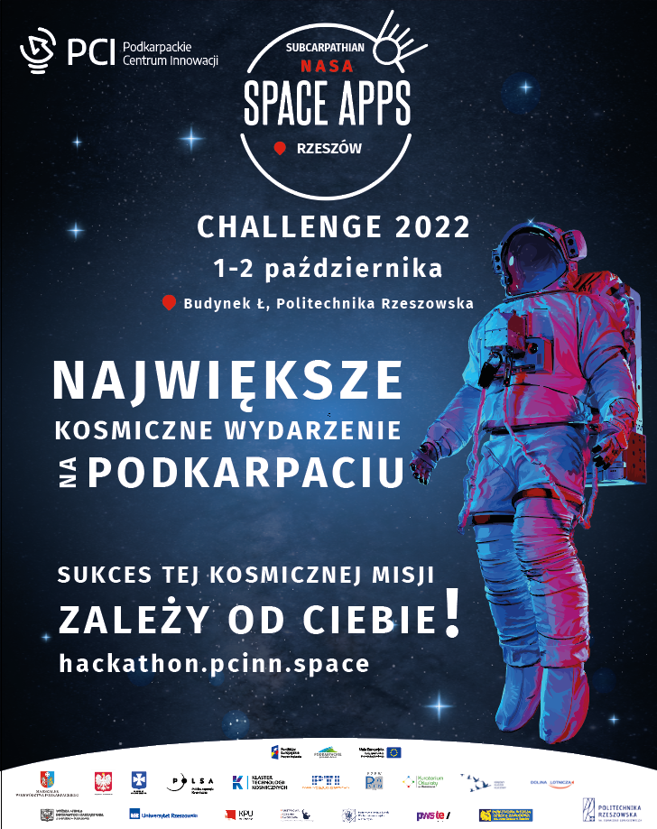 Grafika promująca wydarzenie | Subcarpathian NASA Space Apps Challenge 2022