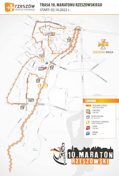 10.Maraton Rzeszowski 2022 trasa biegu