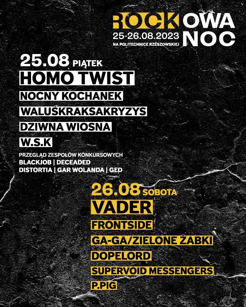 Szczegółowy rozkład Rockowej Nocy 2023