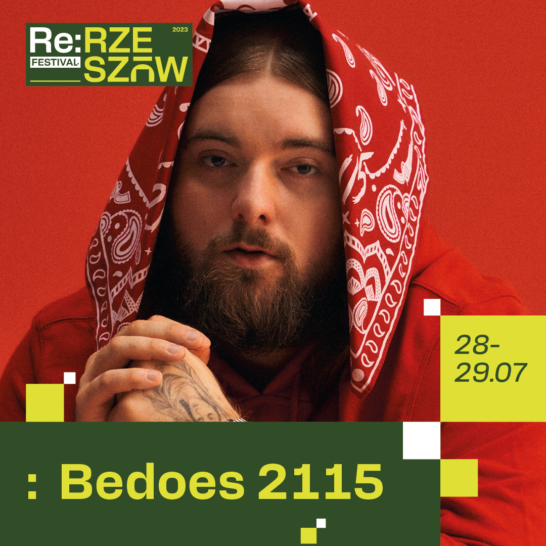 Grafika promująca Re Festival w Rzeszowie - zespół Bedoes 2115