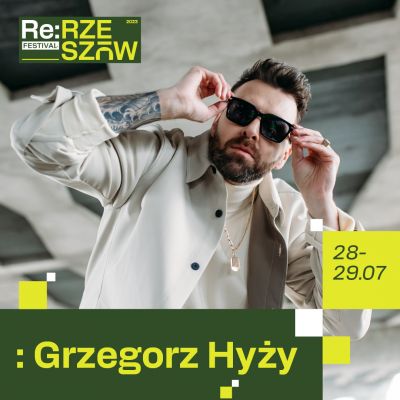 Grafika promująca RE Festival w Rzeszowie - artysta Grzegorz Hyży