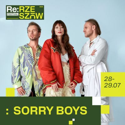 Grafika promująca Re Festival w Rzeszowie - zespół Sorry Boys