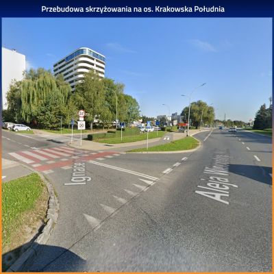 Skrzyżowania alei Witosa z ulicą Solarza. Fot. Google Street View