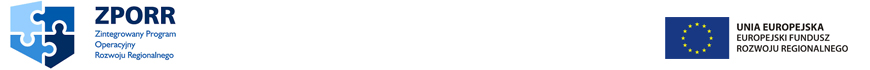 Znak Zintegrowany Program Operacyjny Rozwoju Regionalnego, Flaga Unia Europejska z odniesieniem do Europejskiego Funduszu Rozwoju Regionalnego