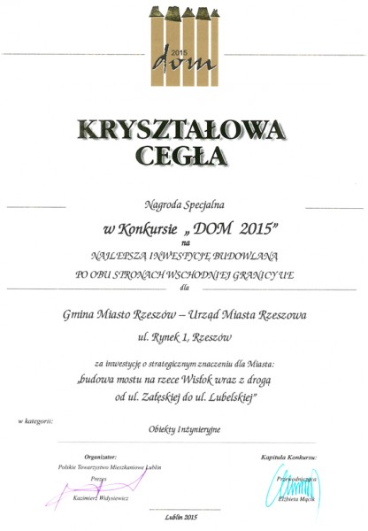 Dyplom Kryształowa Cegła 