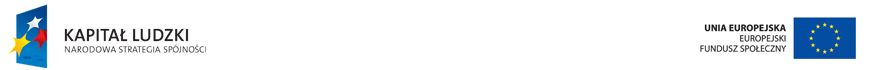 Znak Programu Operacyjnego Kapitał Ludzki, Flaga Unia Europejska z odniesieniem do Europejskiego Funduszu Społecznego