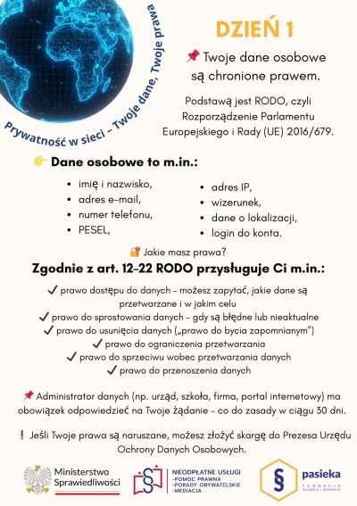 Prywatność w sieci - Twoje dane. Twoje prawa - post edukacyjny D1