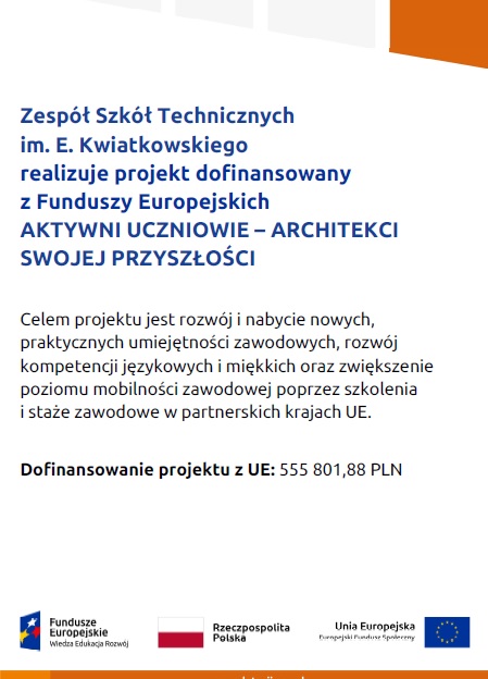 Plakat informacyjny projektu